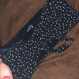 abercrombie tube knitted polka dot top